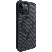 Чохол для iPhone Mobile Case TPU+PC Metal Buttons with MagSafe Carbon Black for iPhone 14 Pro: Колір черный