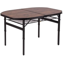 Стол для кемпинга Bo-Camp Melrose Oval 120x80 cm Black/Wood look (1404220): Размер 120x80x72 см