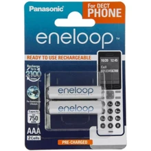 Panasonic Eneloop AAA 750mAh NI-MH Dect Series * 2 (BK-4MCCE/2DE): undefined undefined