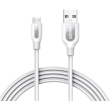 Кабель ANKER USB Cable to microUSB Powerline+ V3 1.8m White (A8143H21): Тип USB Cable - microUSB