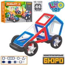 Магнитный конструктор Limo Toy Транспорт Magnistar 44 детали (KB 1009): Количество деталей, шт. 44