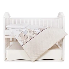 Сменная постель 3 эл. Twins Eco Line 3090-E-014, Cute Dog, коричневая: Тип постельный комплект