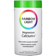 Rainbow Light Magnesium + Calcium Магний и кальций 180 таблеток: Тип Магний + Кальций