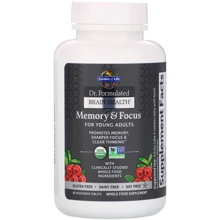Garden of Life Dr. Formulated Memory & Focus for Young Adults Улучшение памяти и работы мозга для молодых людей 60 таблеток: Форма выпуска Таблетки