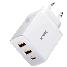 Зарядное устройство Baseus Wall Charger 2xUSB+USB-C Cube Fast Charger 30W Cluster White (P10111402213-00): Особенности Power Delivery (PD), USB-C, Быстрая зарядка, Для Apple Watch
