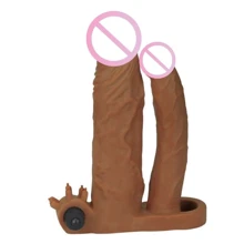Насадка LoveToy Pleasure X-Tender Vibrating Double Penis Sleeve Brown Add 2": Для кого Для мужчин