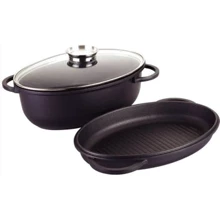 Гусятница Lessner 88352 (38 см): Наименование Гусятница + Жаровня-гриль (2 шт.)