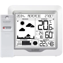Метеостанція La Crosse WS6823 White/Silver: Метео вимірювання Фаза луны, Точка росы, Внутренняя температура, Внутренняя влажность, Внешняя температура, Внешняя влажность, Атмосферное давление