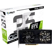 Видеокарта Palit GeForce RTX 3050 Dual OC (NE63050T19P1-190AD): Объем памяти, Гб 8