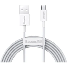 Кабель Baseus USB Cable to microUSB Superior Series Fast Charging 2A 2m White (CAMYS-A02): Тип USB Cable - microUSB