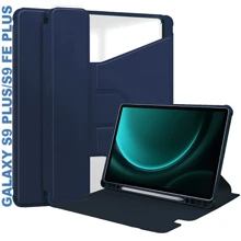 Аксесуар для планшетних ПК BeCover Case Rotatable Deep Blue для Samsung X810 Galaxy Tab S9 Plus / S9 FE Plus SM-X610/SM-X616B (710399): Колір синий