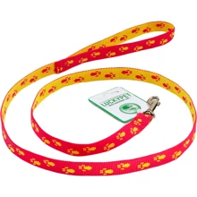 Поводок Lucky Pet Лапки 1 см х 1.2 м красно-желтый (219080): Тип Поводок