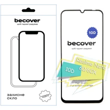 BeCover Tempered Glass 10D Black для Realme Note 60/60X (713169): Сумісність Realme Note 60 / 60X