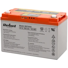 Аккумуляторная батарея Rebel 12V 100Ah LCD глубокой разрядки (BAT0410): Тип GEL
