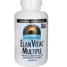 Source Naturals Elan Vital Multiple Мультивітаміни 180 таблеток: Тип мультивітаміни