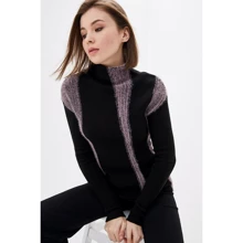 Свитер Sewel SW762 46-48 черный с высокой горловиной: Сезон Демисезон