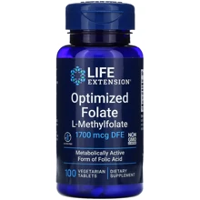 Life Extension Optimized Folate Фолат оптимизированный 1700 мкг 100 таблеток: Тип Витамин B