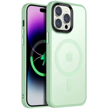 Чохол для iPhone Mobile Case TPU+PC Metal Buttons with MagSafe Colorful Mint для iPhone 13 Pro Max: Колір зеленый