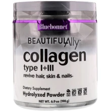 Bluebonnet Nutrition Beautiful Ally, Collagen Type I + III, 6.9 Oz (198 g) (BLB1508): Тип колаген