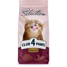 Сухой корм Club 4 Paws Selection Premium for Adult cats Cелекшн для взрослых кошек c уткой и овощами 1.5 кг (4820215369145): Тип Сухой корм