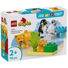 Конструктор LEGO DUPLO Town Сімейства диких тварин Пінгвіни та Леви 10 деталей (10442): Серія DUPLO