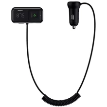 Зарядное устройство Baseus Car Charger 2хUSB T Shaped S-16 Car Bluetooth MP3 Player Black (CCMT000201): Кабель в комплекте встроенный