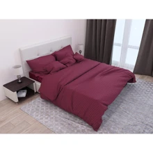Комплект наволочок SoundSleep Stripe Bordo сатин-страйп бордовий 50х70 см 2 шт (93669245): Тип наволочка