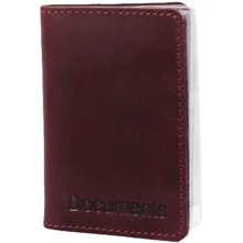 Женская обложка для документов DNK Leather бордовая (DNK-minidoc-fileH-colL): Пол Женский