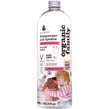 Натуральное жидкое средство-концентрат Purenn Organic Family Pillow Flight для стирки цветных и белых вещей для чувствительной кожи, склонной к аллергии, неароматизированное 1 л 33 цикла стирки (47510: Вид стирки Автоматическая