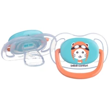 Пустышка Bebe Confort Physio Air силиконовая, 2 шт, 6/18 мес синяя с оранжевым (3104201780): Возраст старше 6 месяцев