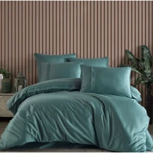 Комплект постільної білизни HOBBY Premium Sateen 300TC PLAIN Yesil сатин євро (75235_2.0): Матеріал сатин