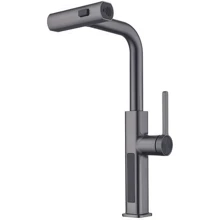 Смеситель для кухни Lefton Waterfall & Pull-Out Kitchen Faucet with Temperature Display-KF2209 Grey: Назначение Для кухни