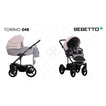 Универсальная коляска 2 в 1 Bebetto TORINO (04) розовый-серый (черная рама) (503.26.19.B04): Тип коляски универсальная коляска (2-в-1)