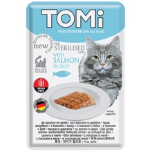 TOMi Sterilised Salmon in Jelly 0.085 кг: Тип Влажный корм