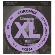 Струна для гитар Струны D`ADDARIO ECB84 XL CHROMES FLATWOUND BASS 40-100: Тип Комплект струн