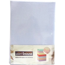 Простынь на резинке LightHouse Terry Premium 160х200х25 см голубой (46715): Тип простынь