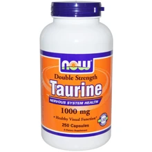 Аминокислоты (таурин) Now Taurine Double Strength 1000 mg Veg Capsules 250 caps: Тип Таурин