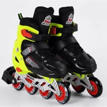 Роликові ковзани Best Roller Black-Light green (98909): Колір желтый