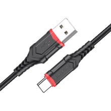 Кабель Borofone USB Cable to USB-C 1m Black (BX67): Тип USB Cable - USB-C