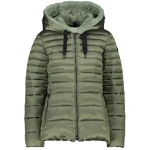 Куртка CMP Woman Jacket Fix Hood 31K3006F-F739 42 (34) оливковая зимняя с капюшоном и мехом: Сезон Зима