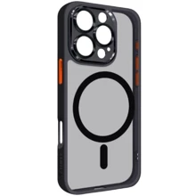 Чехол для iPhone ArmorStandart Unit Case Magsafe SE Black Orange for iPhone 16 Pro Max (ARM81150): Цвет черный