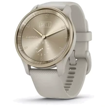 Смарт-часы Garmin Vivomove Trend Cream Gold Stainless Steel Bezel with French Grey Case and Silicone Band (010-02665-02): Дисплей 1.01" x 0.74" (254 x 346)