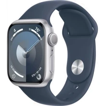 Apple Watch Series 9 41mm GPS Silver Aluminum Case with Storm Blue Sport Band - S/M (MR903) : Розмір 41mm