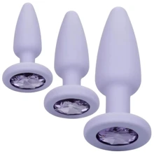 Набор анальных пробок California Exotic Novelties First Time Crystal Booty Anal Plug Set (сиреневый): Для кого Унисекс