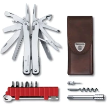 Мультитул Victorinox Swisstool Spirit X Plus Ratchet 105мм/36 предметов/коричневый кожаный чехол (3.0236.L): Тип мультитул (многофункциональный инструмент)