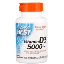 Doctor's Best Best Vitamin D3 5000 IU 180 Softgels Витамин D3: Тип Витамин D