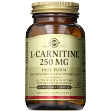 Solgar L-Carnitine 250 mg 90 Vegetable Capsules L-Карнитин: Тип L Карнитин
