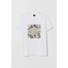 Футболка H & M 6494409 XS біла з принтом: Вид футболки