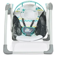 Крісло-гойдалка Mastela Deluxe Portable Swing Сіро-блакитні (6503): Тип кресло-качалка