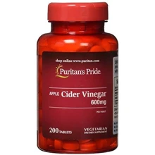 Puritan's Pride Apple Cider Vinegar 600 mg Яблучний Оцет 200 Таблеток: Виробник Puritan's Pride
